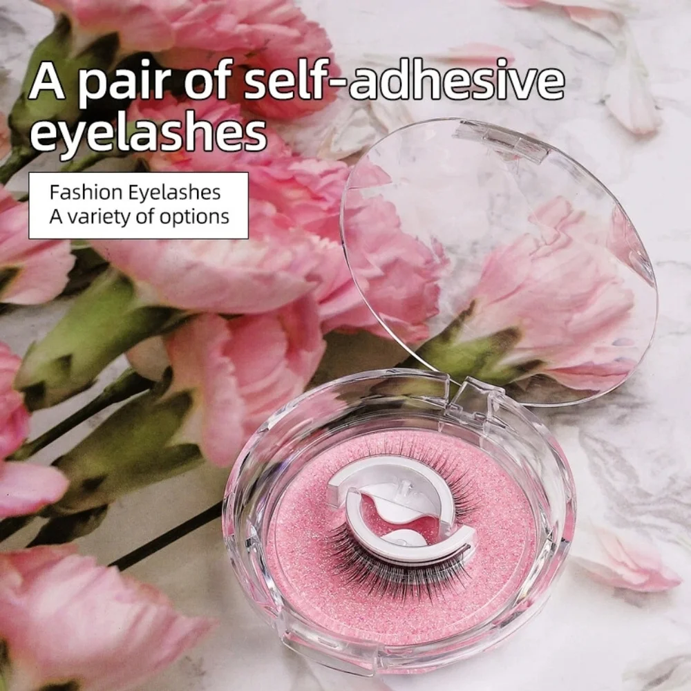 Reusable Adhesive Eyelashes, 2pair Kayla Beauty Self Adhesive Lashes-Long